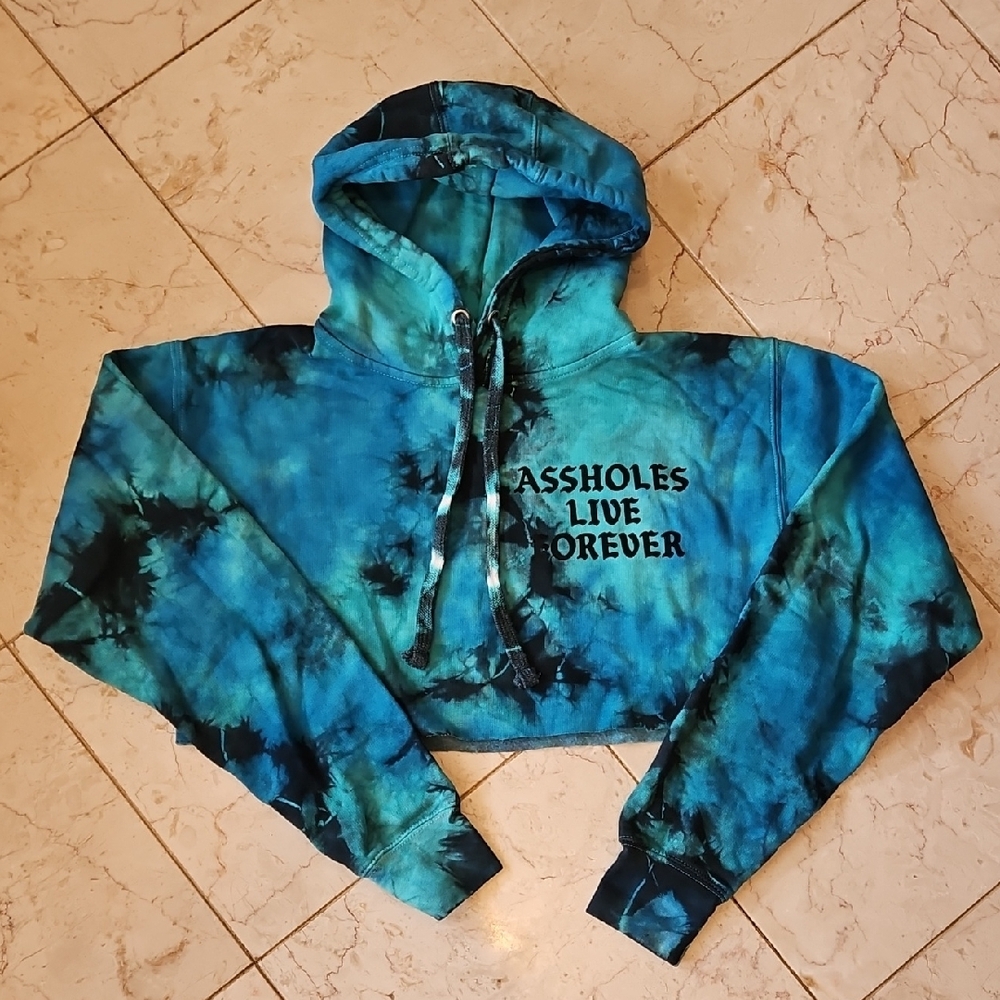 ALF Logo Cropped Tie-Dye Hoodie [Size S]